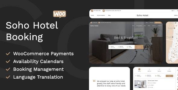 Soho Hotel v4.2.4 - 响应式酒店预订WP主题