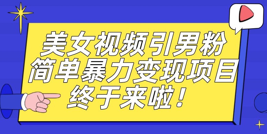 价值3980的男粉暴力引流变现项目，一部手机简单操作，新手小白轻松上手，每日收益500 【揭秘】