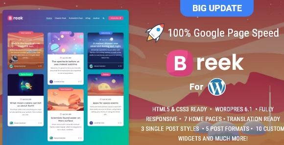 Breek v4.1.0 - WordPress 的最小体积主题