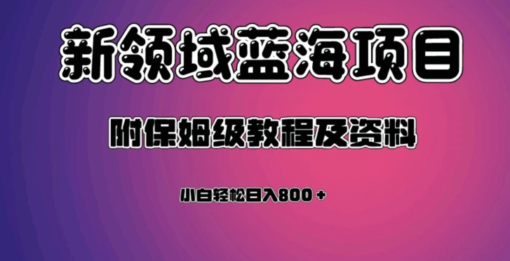 虚拟资源蓝海领域新项目,轻松日入800+,附保姆级教程及资料