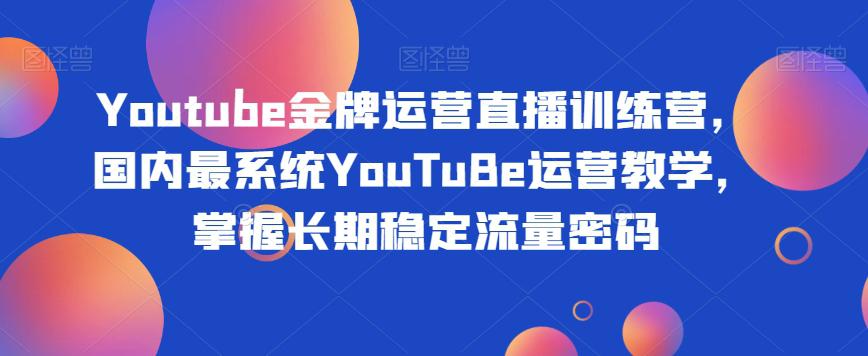 图片[1]-YOUTUBE金牌运营直播训练营，打造自己的长期稳定流量之路-云上仙人资源网