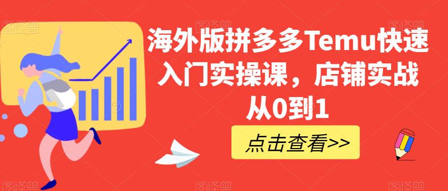 图片[1]-海外版拼多多TEMU快速入门实操课，店铺实战从0到1-云上仙人资源网