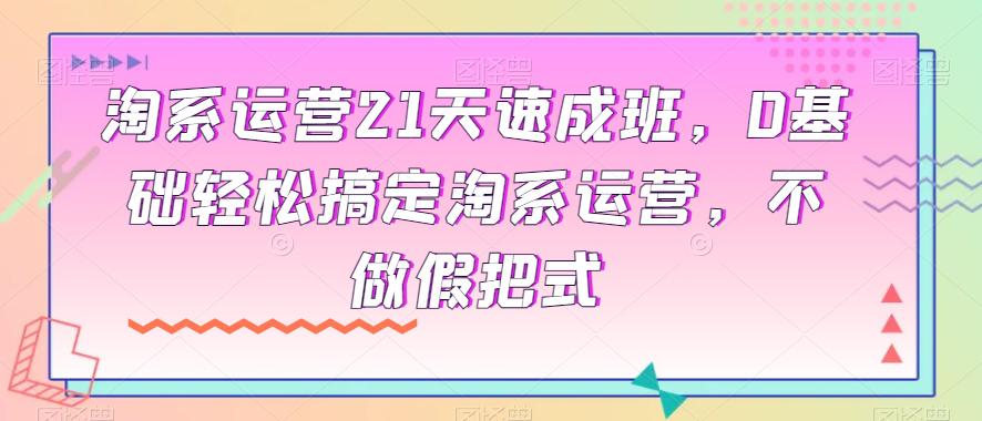 图片[1]-淘宝运营小白变大神：21天速成班实操指南，0基础轻松搞定淘系运营-云上仙人资源网