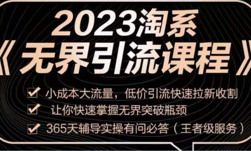 2023淘系无界引流实操课程简介