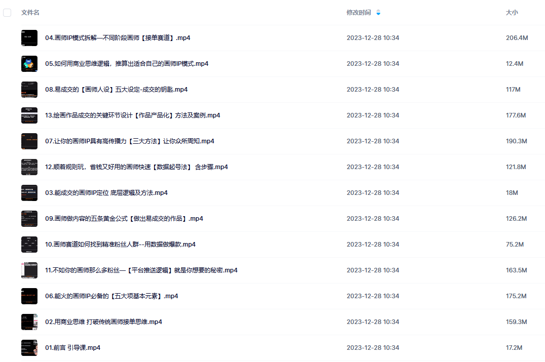 木兰老师·画师IP打造课（百度网盘）