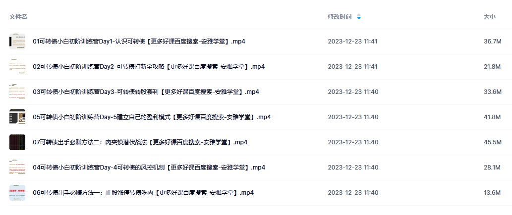 方少财经学堂·可转债初阶训练营