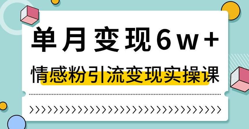 图片[1]-抖音情感粉引流变现实操课，快速上手，小白也能轻松月入6W！-云上仙人资源网