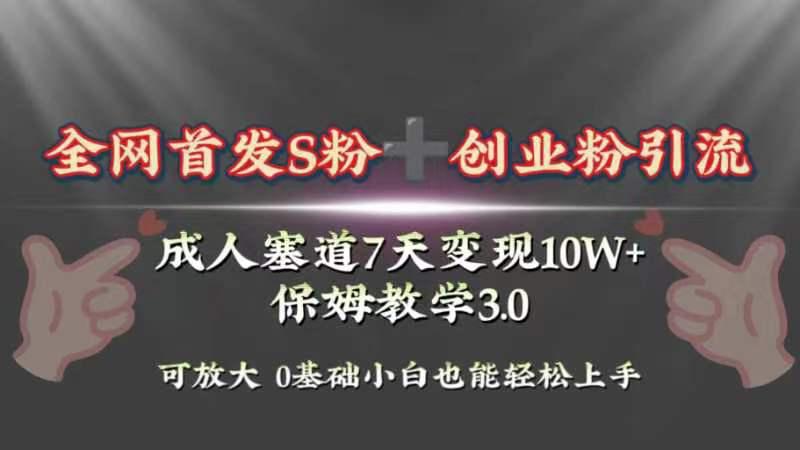 图片[1]-暴力引流玩法揭秘！7天成人赛道10W+变现，轻松上手！保姆3.0-云上仙人资源网