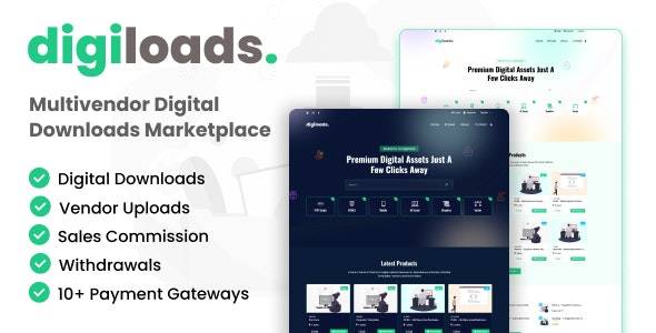 Digiloads v1.0.1 - 多供应商数字下载市场