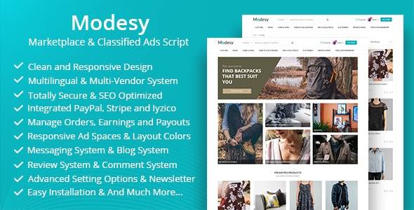 Modesy v2.4.1 - 市场和分类广告脚本