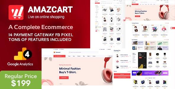 AmazCart v3.8.1 - Laravel 电子商务系统 CMS
