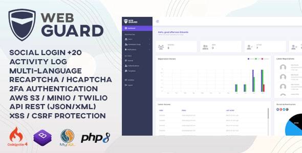WebGuard v1.3.5 -高级PHP登录和用户管理