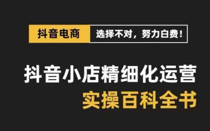 图片[1]-【抖音小店运营攻略】精选高利润产品，解决电商运营难题，保姆级实战讲解（28节课）-云上仙人资源网