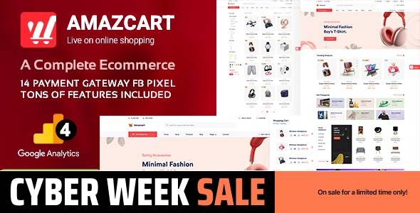 AmazCart v3.9.1 - Laravel电子商务系统CMS