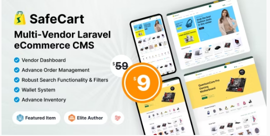 Safecart v1.0.1 -多供应商Laravel电子商务平台