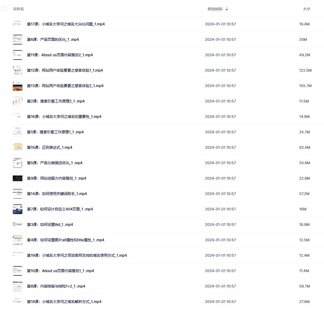谷歌SEO营销推广课程（百度网盘）