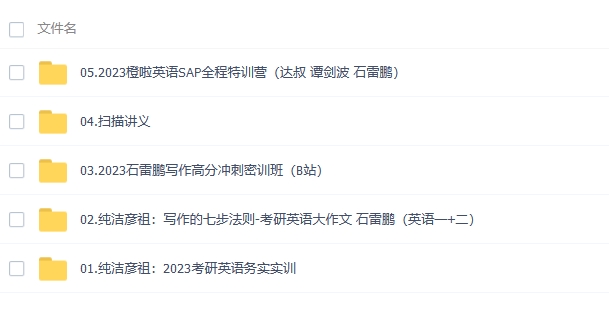 橙啦英语·考研英语小作文大作文高分冲刺密训SAP特训班（石雷鹏+纯洁彦祖）