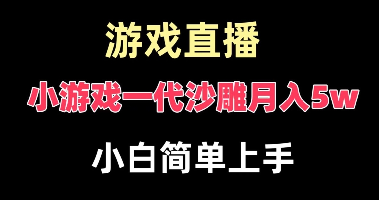 玩小游戏一代沙雕月入5W，爆裂变现，快速拿结果，高级保姆式教学【揭秘】