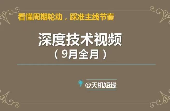 天机短线·2023年9月深度技术视频课简介