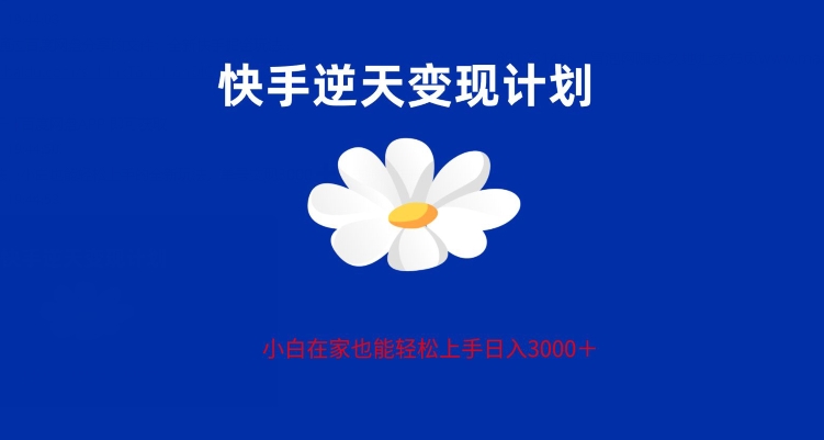 快手全新偏门玩法,小白也能轻松上手的全新玩法,单号变现3000,支持矩阵操作
