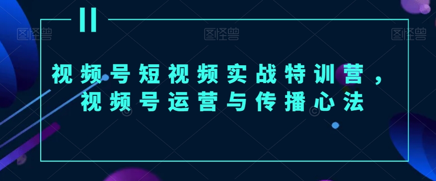 视频号短视频实战特训营,视频号运营与传播心法