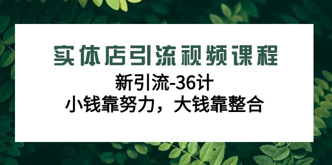 图片[1]-实体店新引流36计课程，小钱靠努力，大钱靠整合（48节-无水印视频）-云上仙人资源网