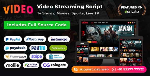 Video Streaming Portal v2.2 -电视节目，电影，体育，视频流，直播电视