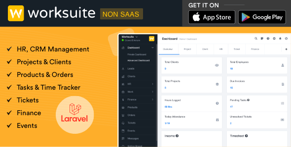 WORKSUITE v5.3.9 - HR、CRM和项目管理