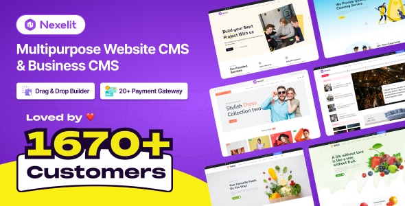 Nexelit v3.6.0 -多用途网站CMS和商业CMS