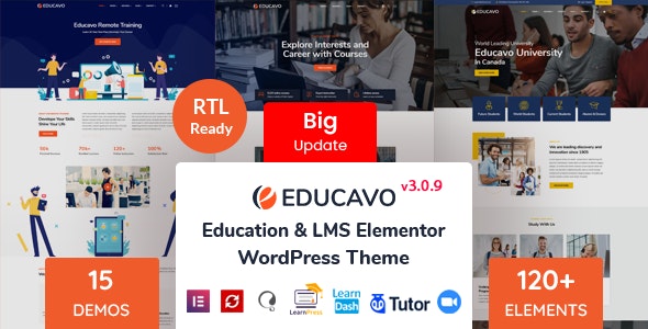 Educavo v3.0.9 -在线课程&教育WordPress主题