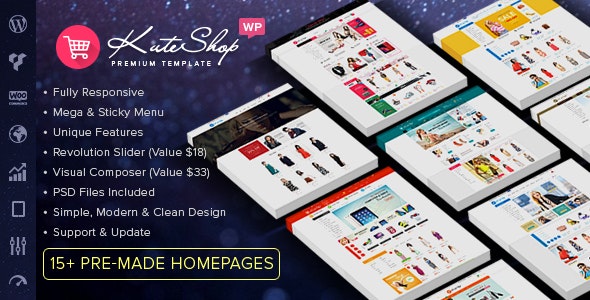 KuteShop v4.1.9 - 多用途 WooCommerce Wordpres 主题