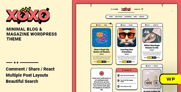 Xoxo v2.0.0 - 博客和杂志 WordPress 主题
