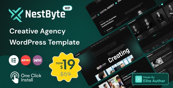 Nestbyte v1.1 - 创意机构和初创 WordPress 主题