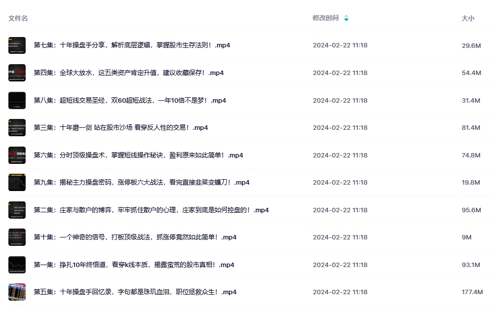 西门股票战法干货课程（百度网盘）