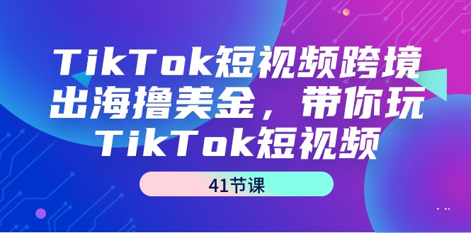 图片[1]-TikTok短视频跨境出海撸美金，带你玩TikTok短视频（41节课）-云上仙人资源网