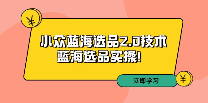 图片[1]-拼多多开店培训第33期：小众蓝海选品2.0技术-蓝海选品运营实操！-云上仙人资源网