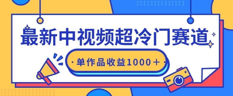 最新中视频超冷门赛道,轻松过原创,单条视频收益1000+