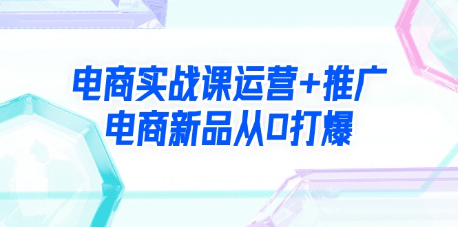 图片[1]-电商实战课运营+推广，电商新品从0打爆（99节视频课）-云上仙人资源网