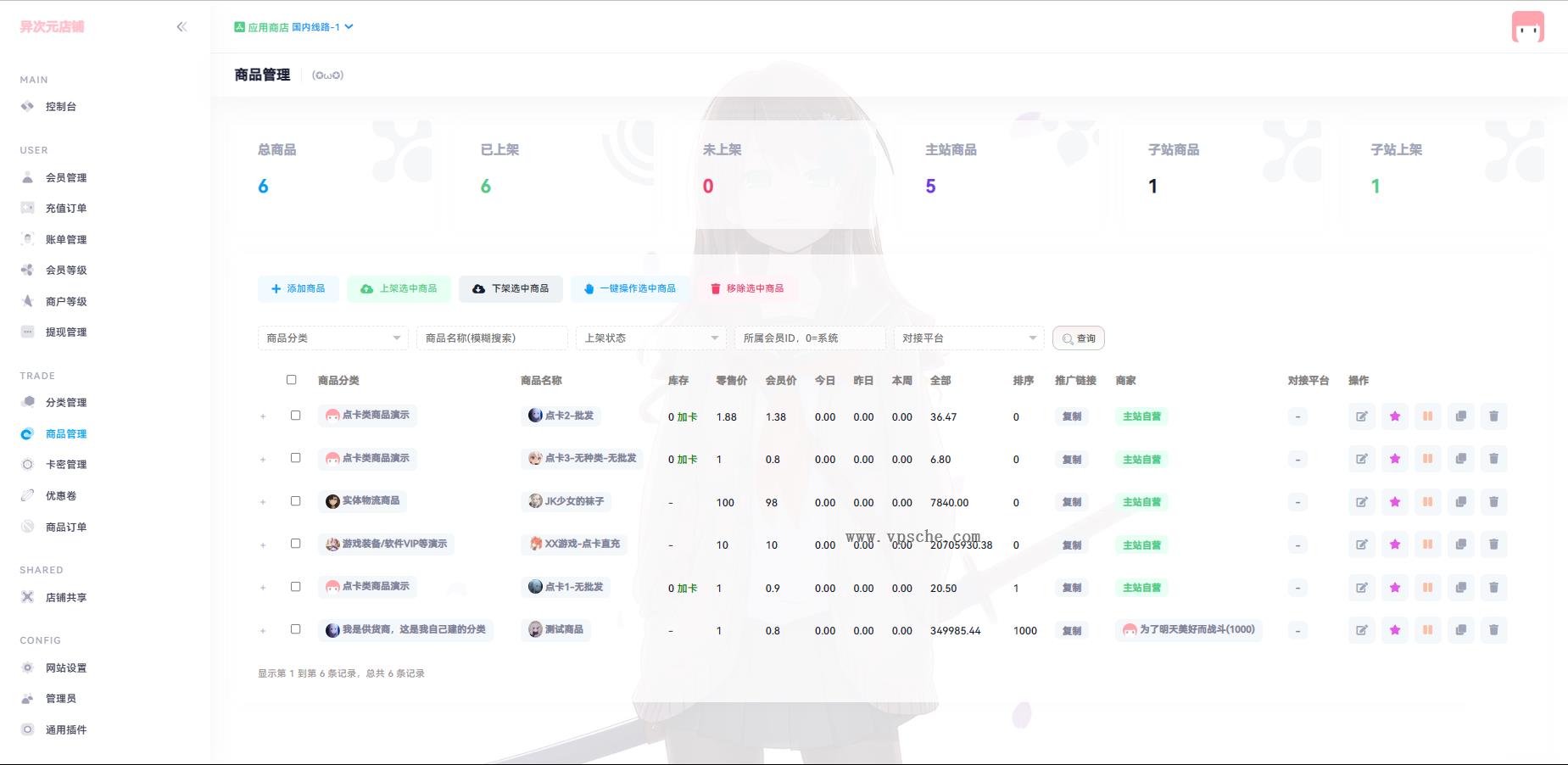 异次元发卡源码系统/荔枝发卡V3.0二次元风格发卡网全开源源码