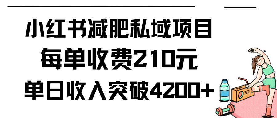 图片[1]-小红书减肥私域项目每单收费210元单日成交20单，最高日入4200+-云上仙人资源网