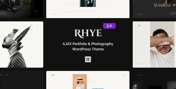 Rhye v3.4.9 – AJAX Portfolio WordPress 主题