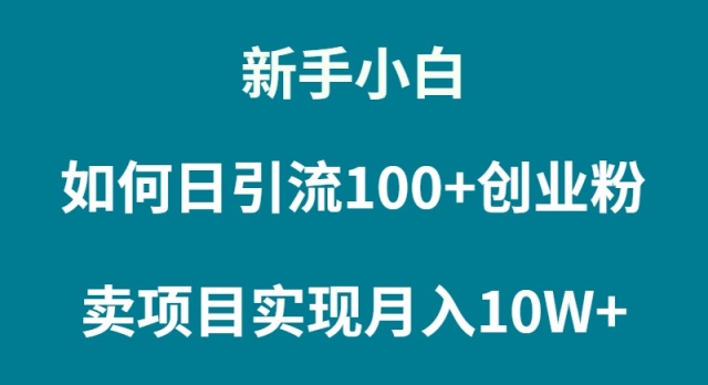 图片[1]-普通人小白如何通过卖项目实现月入10W+-云上仙人资源网