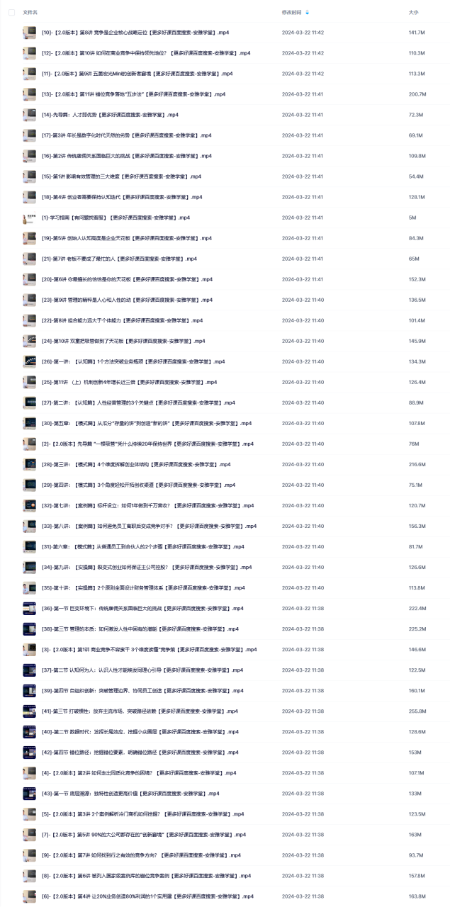 楼仲平三合一VIP课程（用人观+错位竞争+自主制创）