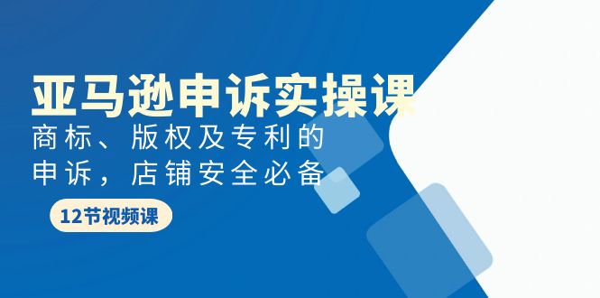 图片[1]-亚马逊-申诉实战课，商标、版权及专利的申诉，店铺安全必备-云上仙人资源网