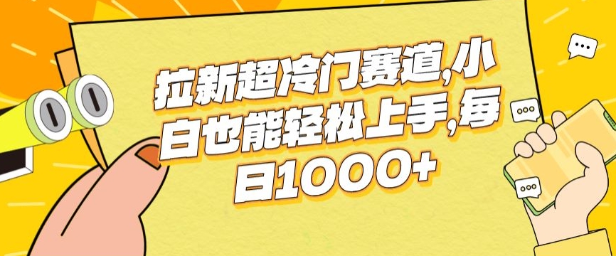 拉新超冷门赛道,小白也能轻松上手,每日1000+