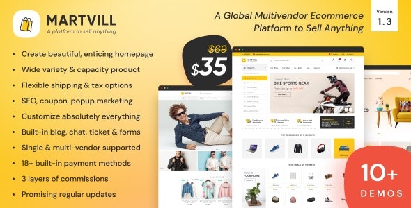 Martvill v2.2.0 - 销售任何商品的全球多供应商电子商务平台