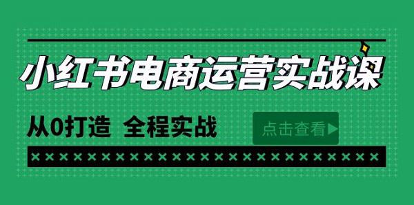 图片[1]-最新小红书·电商运营实战课，从0打造 全程实战（65节视频课）-阿灿说钱