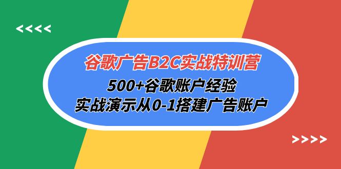图片[1]-谷歌广告B2C实战特训营，500+谷歌账户经验，实战演示从0-1搭建广告账户-云上仙人资源网