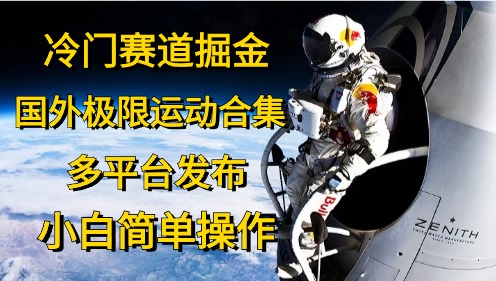 (10745期)冷门赛道掘金,国外极限运动视频合集,多平台发布,小白简单操作