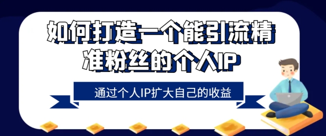 如何打造一个能引流精准粉丝的个人IP,通过个人IP扩大自己的收益